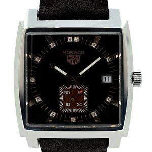 Tag Heuer 37mm Brown Monaco Limited Edition Kingsman Watch Box & Papers WAW131C!